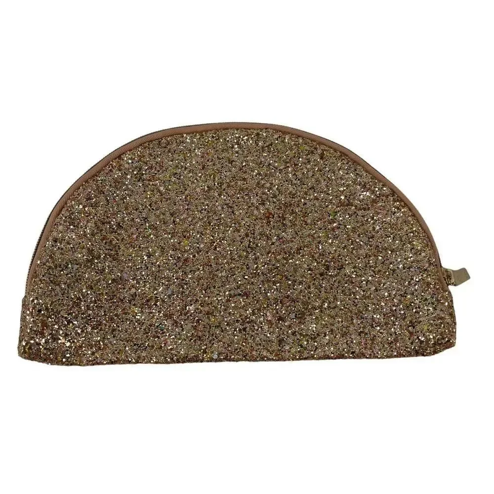 Tarte Cosmetic Bag Glitter Dome Confetti Glitter Makeup Bag Glam Zip Closure Bag